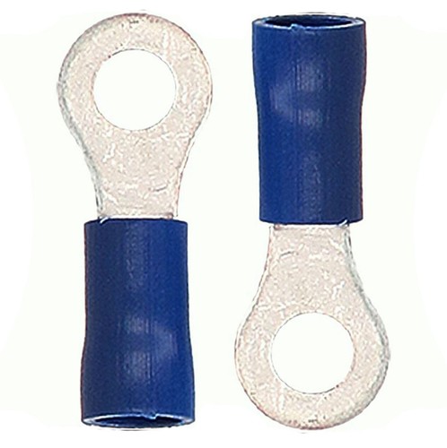 Ring Terminal Blue Vinyl Insulated 16-14 Gauge #8 Metra Install Bay 100 PK