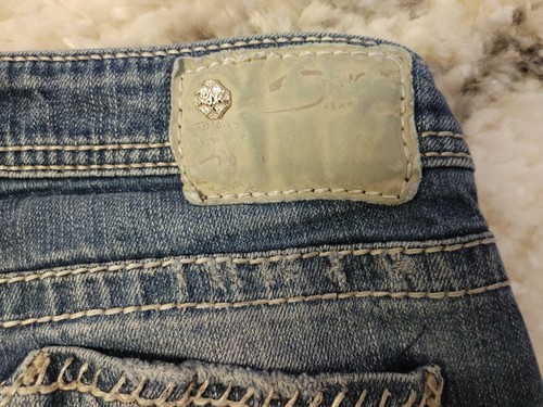 Stivali bambino Aiko argento distrutti donna lavaggio medio-scuro etichetta jeans taglia 25x33 - Foto 8 di 8