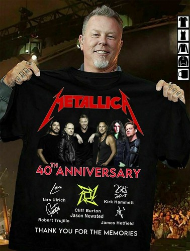 Metallica 40th Anniversary Signature T-Shirt Fan Lovers Gift Ideas Shirt S-5XL