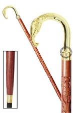 Brass Designer Walking Stick Men  Women Canes and Wooden 37 inch Handle  UYSD