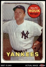 1969 Topps #447 Ralph Houk Yellow Name Yankees COMMON VARIATION MANAGER 5 - EX