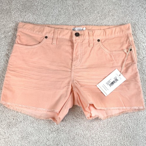 Carve Designs Corduroy Shorts Raw Hem Casual Peach Cotton Blend Size 6