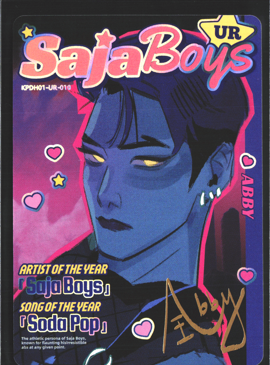 Abby Demon Signature Saja Boys KPop Demon Hunters Trading Card UR