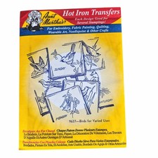 Aunt Martha's 9637 Birds for Varied Uses Hot Iron Embroidery Transfer Pattern