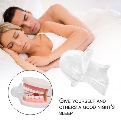 1pcs Clear Silicone Anti Snoring Tongue Device Sleep Apnea Aid Stop Snore Sleeve