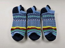 Bombas Original Pattern Ankle Socks Lot Of 3 Pairs Size L