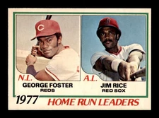 1978 O-Pee-Chee #2 George Foster/Jim Rice LL DP NM/NM+ X3603388