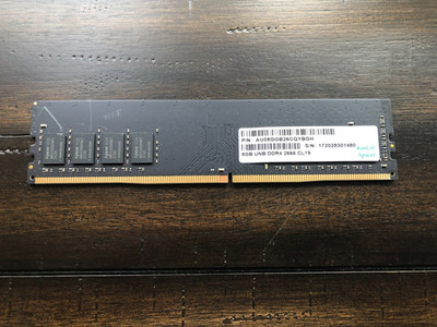 Apacer 8GB DDR4 - 2666MHz - PC4-21300 - CL19 Memory - AU08GGB26CQYBGH