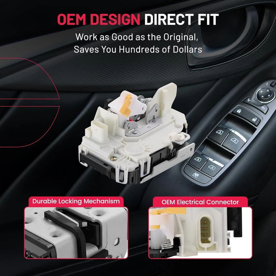 Integrated Door Lock Actuator for Chrysler Dodge Jeep Ram 1500 2500 Front Right Foto 2 de 4