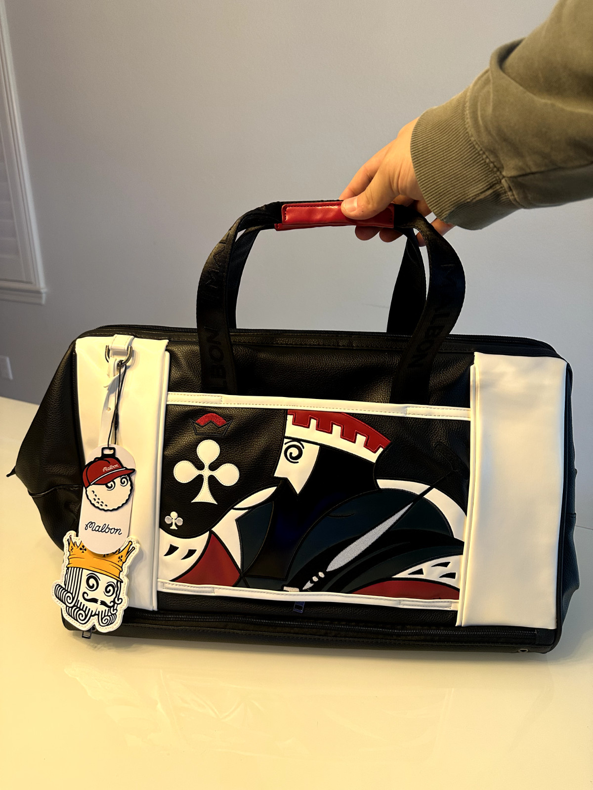 Malbon Golf "King of Clubs" Travel Bag Duffle w Shoulder Straps