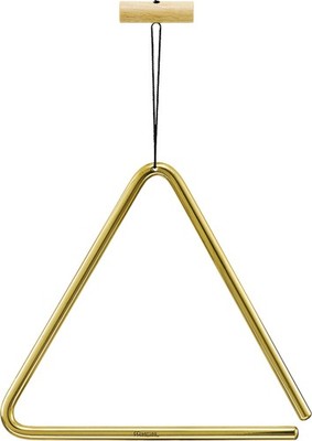 Tolle 20 cm Triangel aus Messing mit angenehmen, sanften Ton inklusive Schlägel