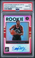 2016 PANINI DONRUSS OPTIC RC SIGNATURES PINK #35 PASCAL SIAKAM 17/25 PSA 10 AUTO
