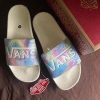 Vans Womens Slides - Tie dye Soothing Sea size 10 NWT/NIB