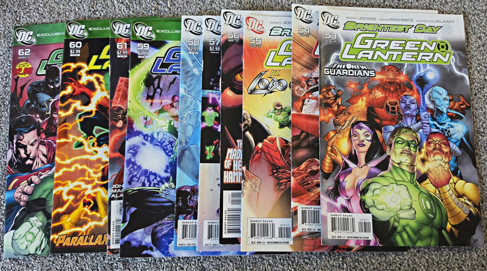 DC Comics Green Lantern Brightest Day #53-62
