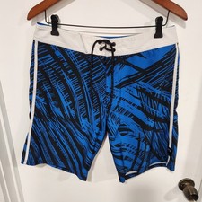 Oakley Men's Board Shorts Swim Trunks, Blue/Black, 33, Slim Fit, Pocket