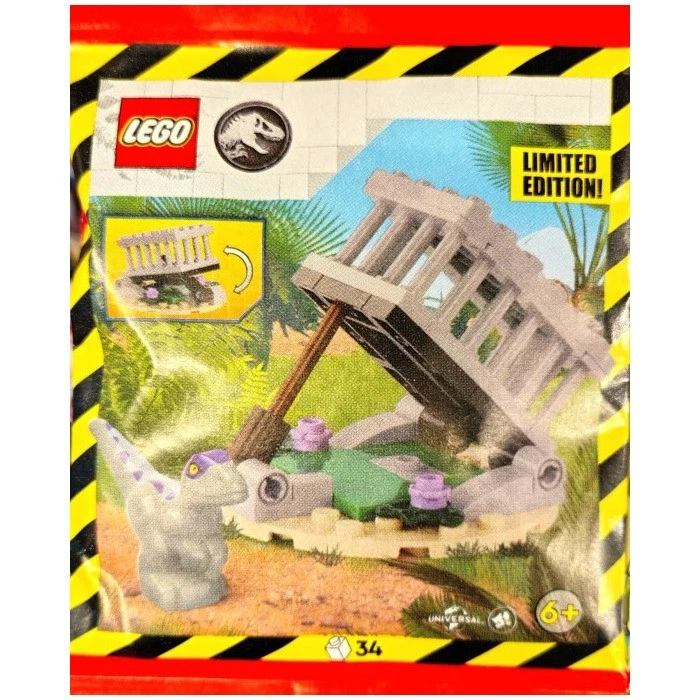 LEGO Jurassic World Raptor con Bolsa de Papel Trampa 122504 (SELLADO)