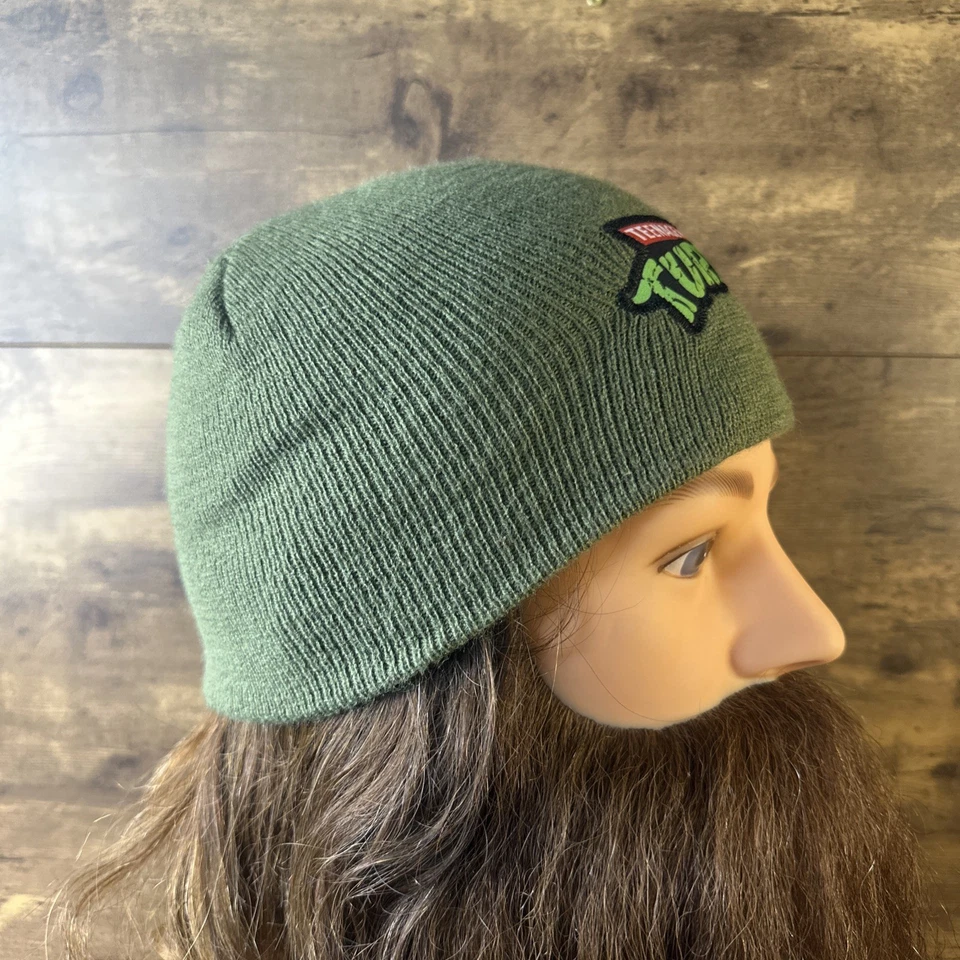 Gorro Teenage Mutant Ninja Turtles Nickelodeon adulto talla única verde cálido gorra Foto 4 de 4
