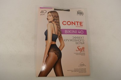NWT 2 Packs Conte Elegant Bikini 40 Den Mocca Tights Size Medium