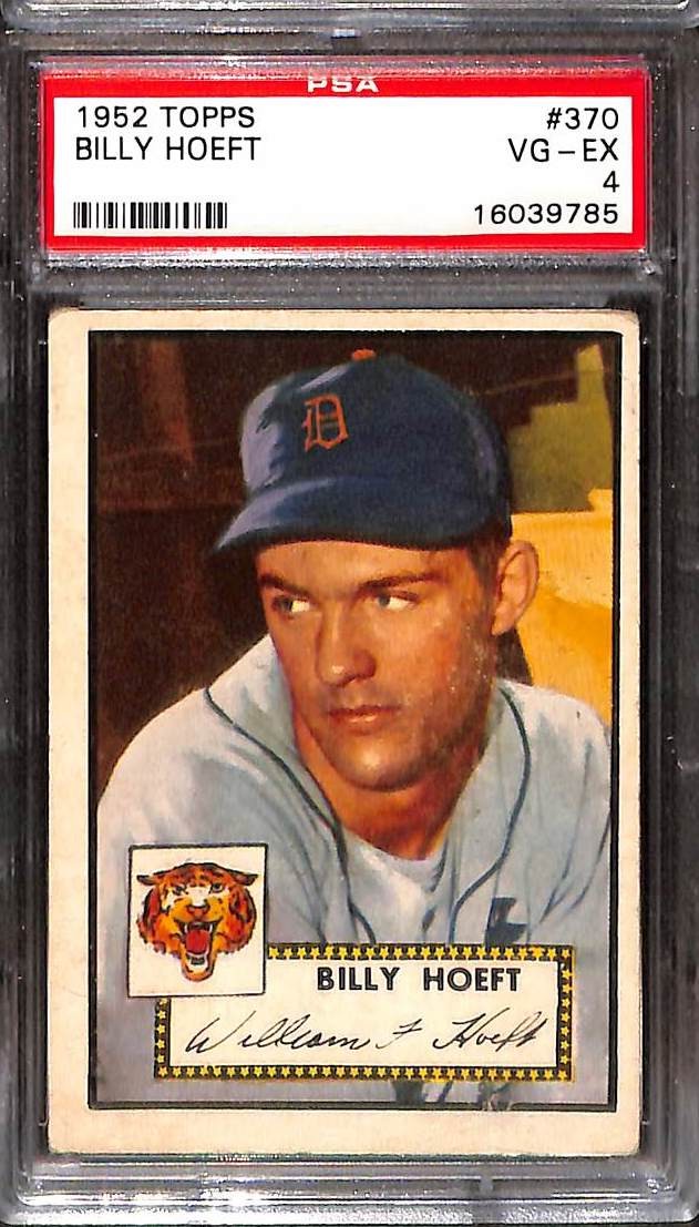 1952 Topps #370 BILLY HOEFT PSA 4 VG-EX 16039785
