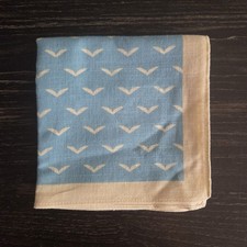 Topdrawer Japanese Handkerchief  Square 100% Silk-Screen Cotton 18"x18" NWT 