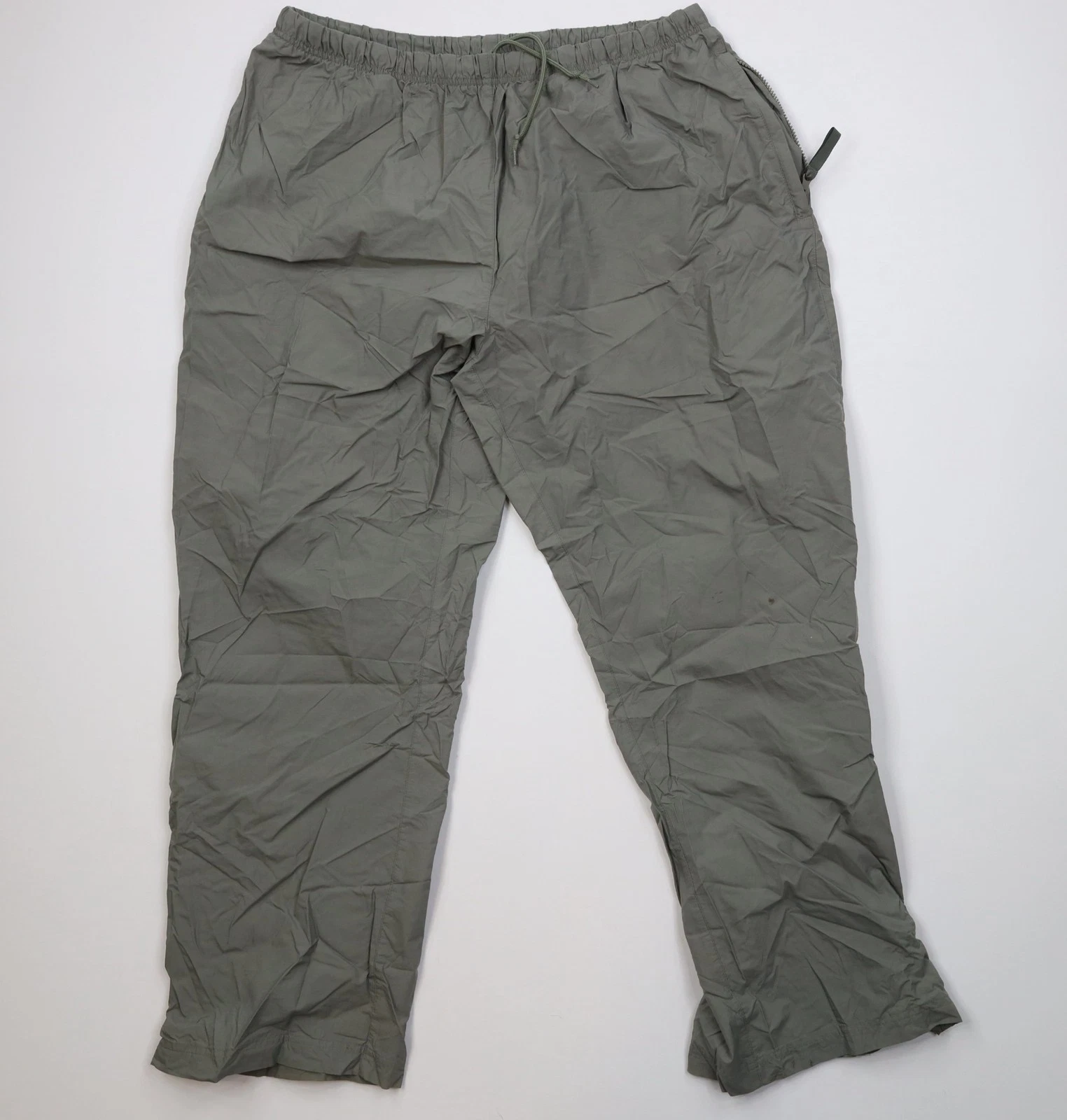 Vintage 90s Y2K Izod Golf Mens 2XL Distressed Packable Wide Leg Rain Pants Green