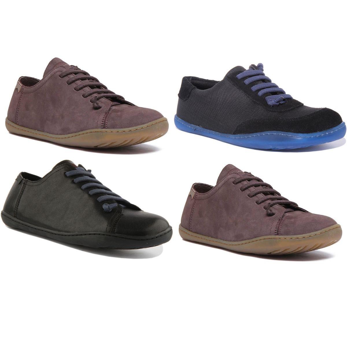 Camper Peu Cami Mens Elastic Laces Leather Shoes In Grey Size US 6