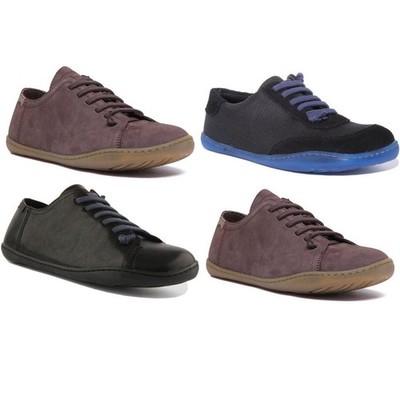 Camper Peu Cami Mens Elastic Laces Leather Shoes In Grey Size US - Main Image