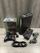 Microsoft Xbox 360 Elite 120GB Matt Black Console Controllers HDMI 15x Games VGC