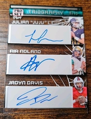 JuJu Lewis Air Noland Jadyn Davis 2023 Leaf Pro Set Triography Auto /15