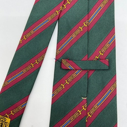 GUCCI Rare tie Green all-over pattern silk from japan J3000 - Picture 24 of 24