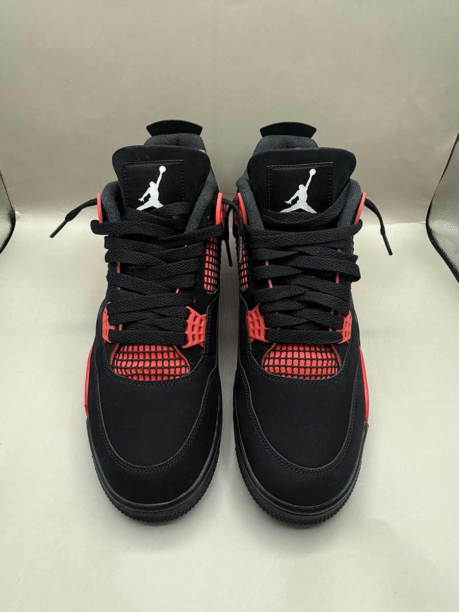 Authentic 2022 Jordan 4 Retro Red Thunder No Box Men Size 11 Mint