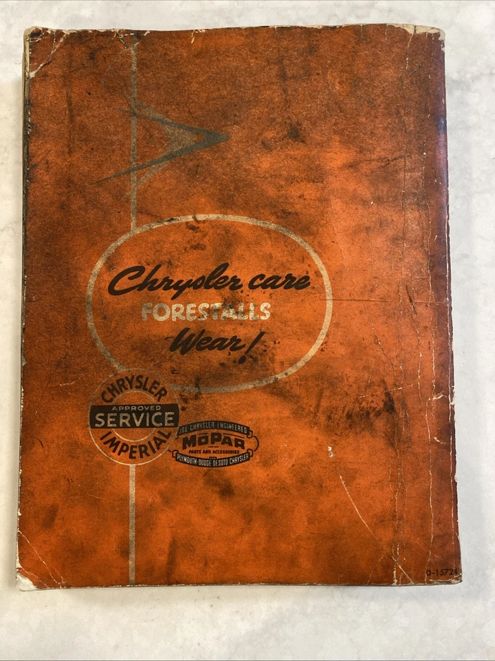 Chrysler 1956 manual de servicio de taller. ¡ORIGINAL! New Yorker, Crown Imperial Windsor Foto 3 de 4