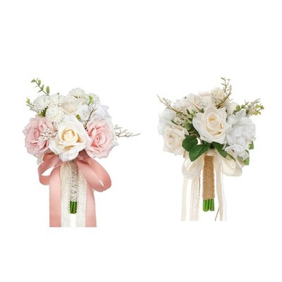 Artificial Flower Bride Bouquet Simulation Handheld Flower for Wedding Event
