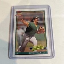 Topps 1991 Dennis Eckersley #250 Base Set 40th Anniversary Oakland Athletics MLB