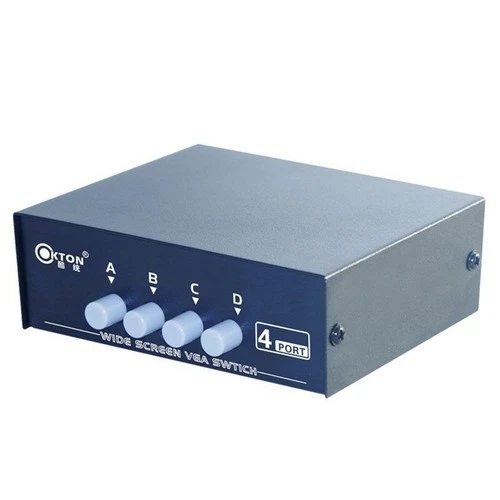 4 I/O Ports VGA SVGA Monitor Sharing Switch Box For LCD PC TV Screen F