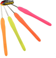 Coopay Mini HäKelnadel Set, 4 StüCk Spitze HäKelnadeln Mit Weicher Griff, 1,0Mm
