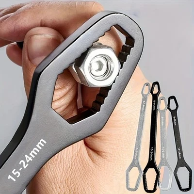 1PC Universal Double Ended Wrench 3-17mm Self-Tightening Ratchet Spanner UK - Image 1 of 4