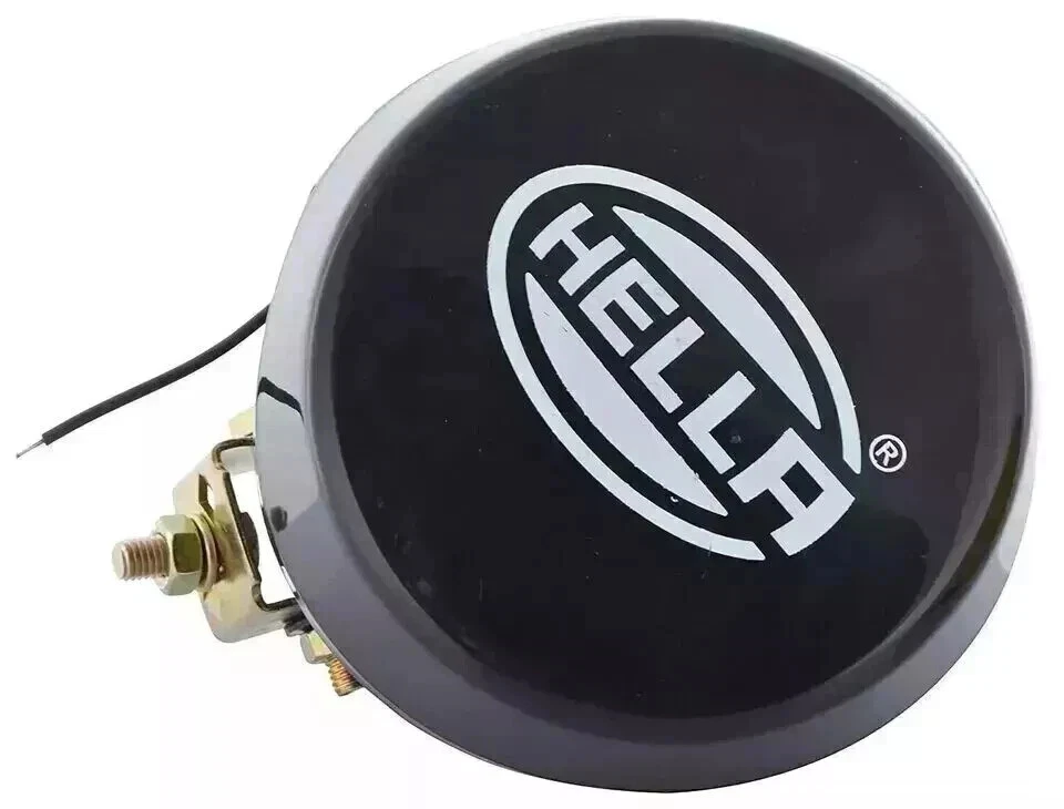 Pair Hella Round Fog Lamp Clear Glass + Cover With H3 12V 55 Bulb Universal - Image 3 of 4