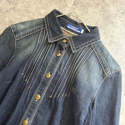 BURBERRY BLUE LABEL シャツ BURBERRY BLUE LABEL Check Piping Short Sleeve Shirt Bordeaux 38 (K