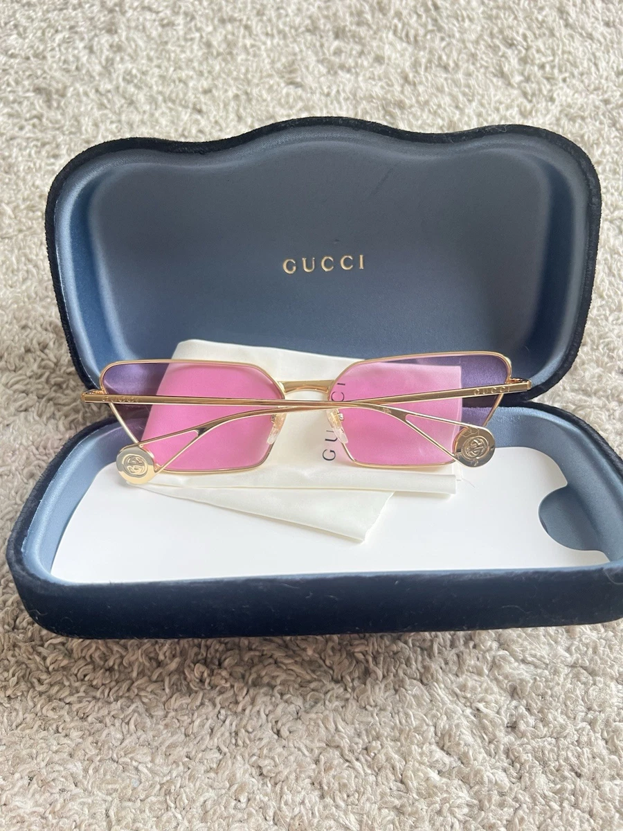 Gucci Women's Pink Cat Eye Sunglasses for sale | eBay