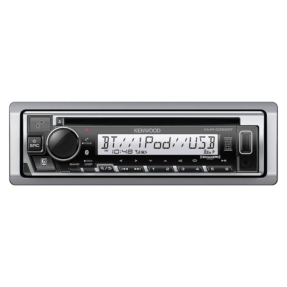 Kenwood KMR-D382BT Marine CD Receiver and 1.5 Line Display w
