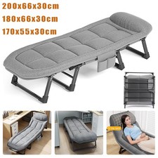 Single Foldable Folding Bed & Mattress Guest Bed Heavy Duty Portable Large Bed
