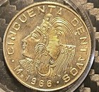 1966 Mexico 50 Centavos Cuauhtemoc Copper-Nickel Coin KM#451 Key Date — photo 5