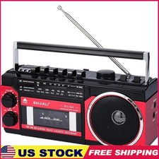 Nostalgic Portable Cassette Player W/ AM FM Radio Bluetooth USB SD Recording