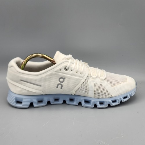 On Cloud 5 Womens Size 10.5 White Blue Athletic Running Walking Shoes Sneakers - Picture 8 of 12