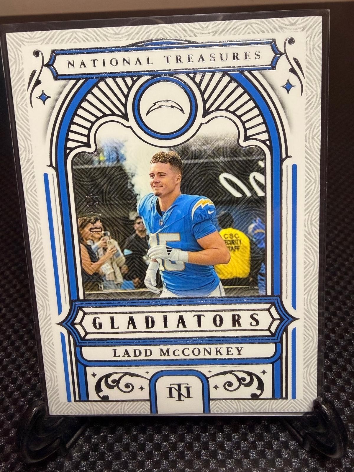 2025 Panini National Treasures #G-LMY Ladd McConkey Gladiators #/50