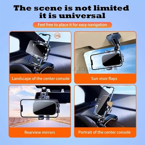 Pour Samsung iPhone Téléphone Portable Universel 360° Support Téléphone Voiture Tableau de Bord US - Photo 3 sur 10