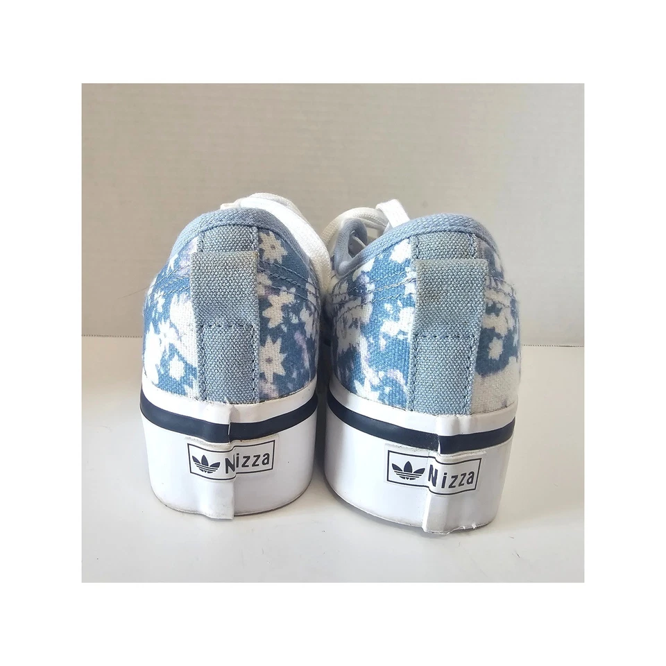 Adidas Nizza Platform Bleached Out Floral Floral Print Sneakers SZ 6 EUC WORN 1X - Image 3 of 4