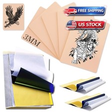 3MM Tattoo Skin Practice Kit - 13Pcs Fake Skin and Stencil Paper Kit Including 3