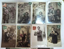 Lot de 16 Cartes Postales Anciennes sur le Thème Fantaisie : "HOMMES"